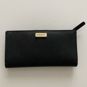 Kate Spade ♠️ Black Saffiano Leather Wallet